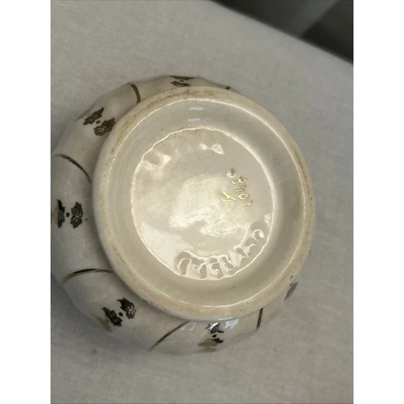 Vintage Sadler Creamer And Sugar Ivory And Gold #3403 Art Deco Made In England - Picture 5 of 6